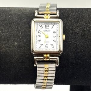 Vintage Silver & Gold Carriage by Timex Watch